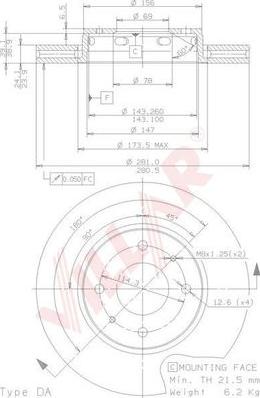 Villar 628.1700 - Brake Disc autospares.lv