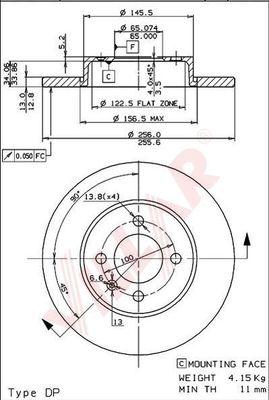 Villar 628.1781 - Brake Disc autospares.lv