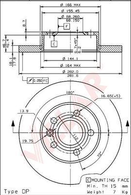 Villar 628.1788 - Brake Disc autospares.lv