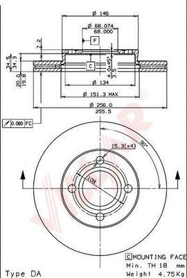 Villar 628.1771 - Brake Disc autospares.lv