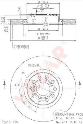 Villar 628.1778 - Brake Disc autospares.lv