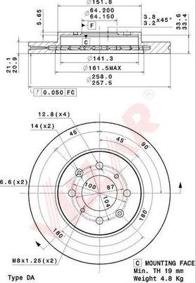 Villar 628.2092 - Brake Disc autospares.lv