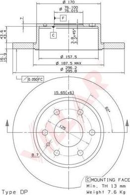 Villar 628.2041 - Brake Disc autospares.lv