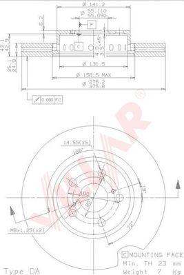 Villar 628.2051 - Brake Disc autospares.lv