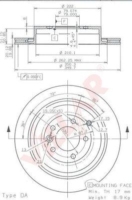 Villar 628.2005 - Brake Disc autospares.lv