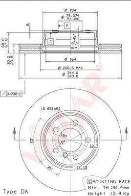 Villar 628.2003 - Brake Disc autospares.lv