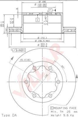 Villar 628.2014 - Brake Disc autospares.lv