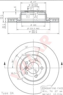 Villar 628.2011 - Brake Disc autospares.lv