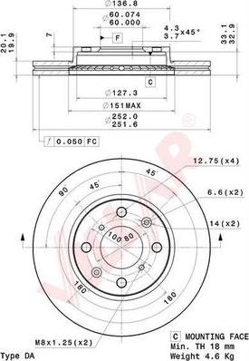 Villar 628.2083 - Brake Disc autospares.lv