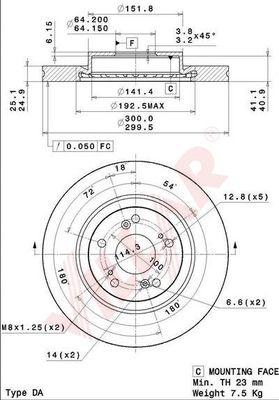 Villar 628.2087 - Brake Disc autospares.lv