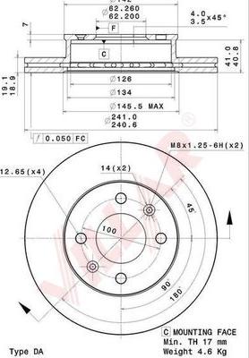 Villar 628.2026 - Brake Disc autospares.lv