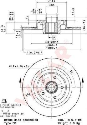 Villar 628.2149 - Brake Disc autospares.lv