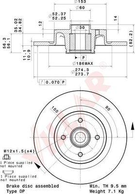 Villar 628.2146 - Brake Disc autospares.lv