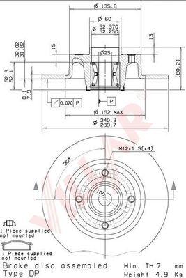 Villar 628.2143 - Brake Disc autospares.lv