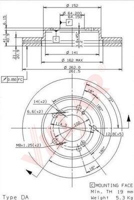 Villar 628.2151 - Brake Disc autospares.lv