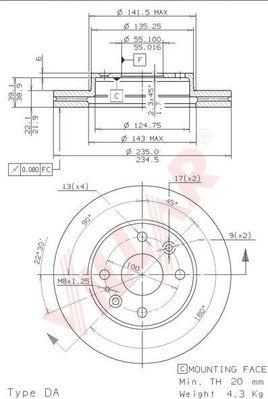 Villar 628.2153 - Brake Disc autospares.lv