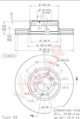 Villar 628.2152 - Brake Disc autospares.lv