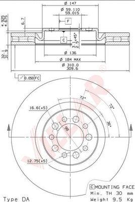 Villar 628.2163 - Brake Disc autospares.lv