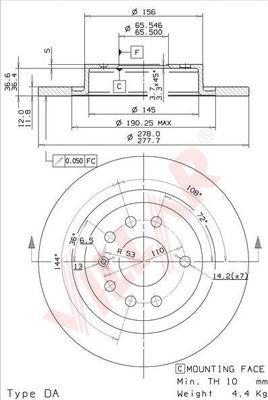 Villar 628.2103 - Brake Disc autospares.lv