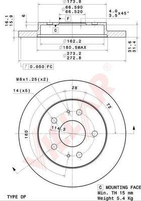 Villar 628.2102 - Brake Disc autospares.lv