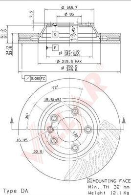 Villar 628.2187 - Brake Disc autospares.lv