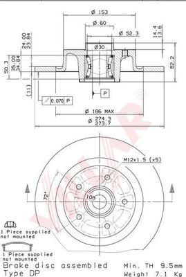 Villar 628.2138 - Brake Disc autospares.lv