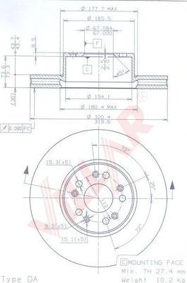 Villar 628.2174 - Brake Disc autospares.lv