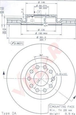 Villar 628.2172 - Brake Disc autospares.lv