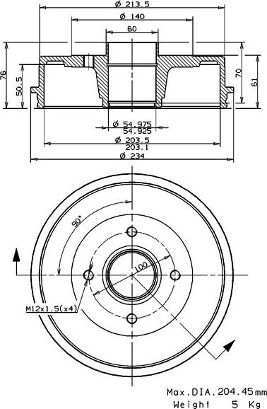 Villar 627.0269 - Brake Drum autospares.lv