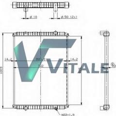 VITALE RVI731554 - Radiator, engine cooling autospares.lv