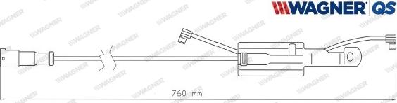 Wagner 587046W - Warning Contact, brake pad wear autospares.lv