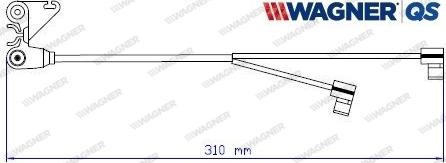 Wagner 587060W - Warning Contact, brake pad wear autospares.lv