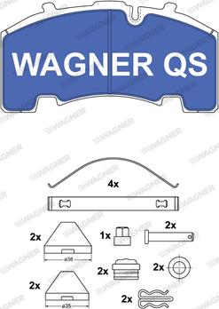 Wagner 2926404950 - Brake Pad Set, disc brake autospares.lv