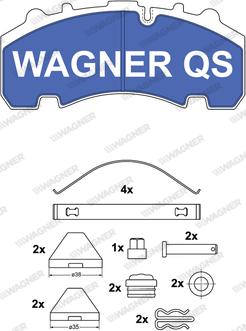 Wagner 2926304950 - Brake Pad Set, disc brake autospares.lv