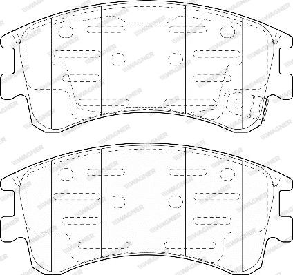 Wagner WBP24046A - Brake Pad Set, disc brake autospares.lv