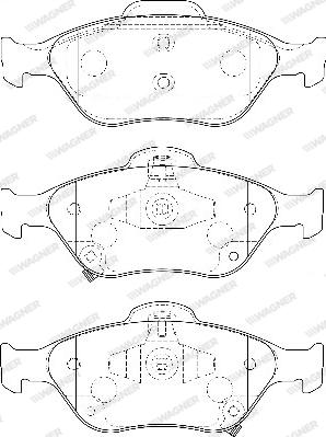 Wagner WBP24022A - Brake Pad Set, disc brake autospares.lv