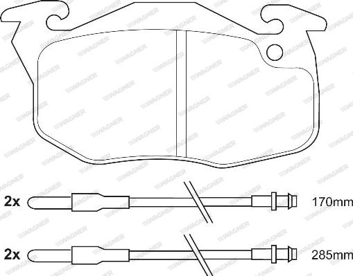 Wagner WBP21414A - Brake Pad Set, disc brake autospares.lv