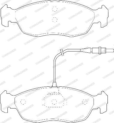 Wagner WBP21430B - Brake Pad Set, disc brake autospares.lv