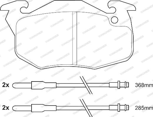 Wagner WBP21610A - Brake Pad Set, disc brake autospares.lv