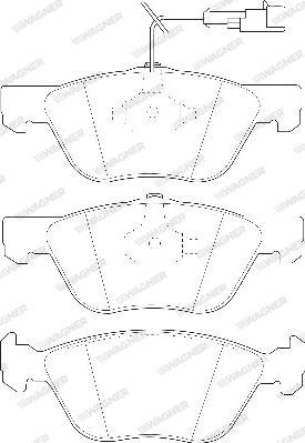 Wagner WBP21636A - Brake Pad Set, disc brake autospares.lv