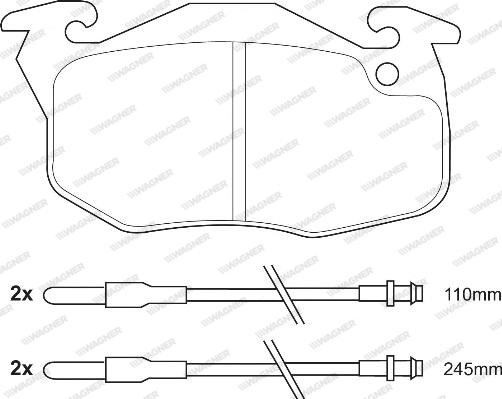 Wagner WBP21061A - Brake Pad Set, disc brake autospares.lv