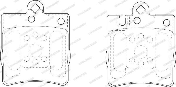 Wagner WBP21898A - Brake Pad Set, disc brake autospares.lv