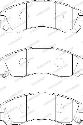 Wagner WBP21363B - Brake Pad Set, disc brake autospares.lv