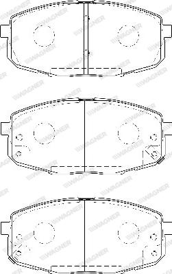 Wagner WBP23966A - Brake Pad Set, disc brake autospares.lv