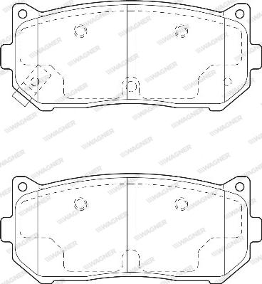 Wagner WBP23455A - Brake Pad Set, disc brake autospares.lv