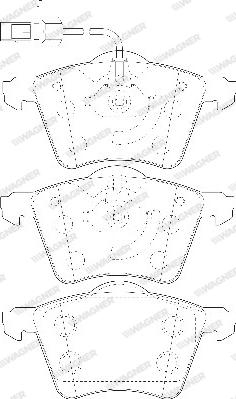 Wagner WBP23418A - Brake Pad Set, disc brake autospares.lv