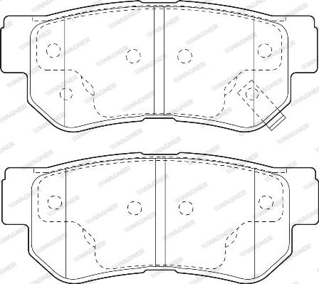 Wagner WBP23543A - Brake Pad Set, disc brake autospares.lv