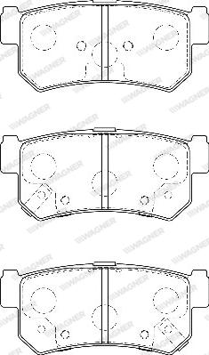 Wagner WBP23673A - Brake Pad Set, disc brake autospares.lv