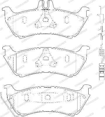 Wagner WBP23190A - Brake Pad Set, disc brake autospares.lv