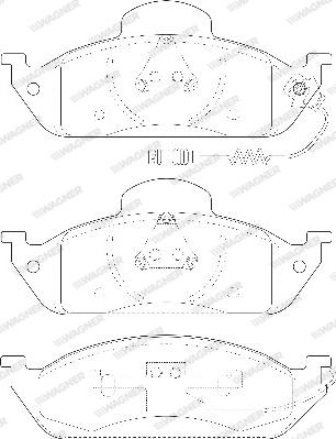 Wagner WBP23193A - Brake Pad Set, disc brake autospares.lv